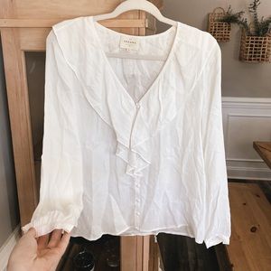 Beautiful Ruffle Sezane Blouse 🤍
